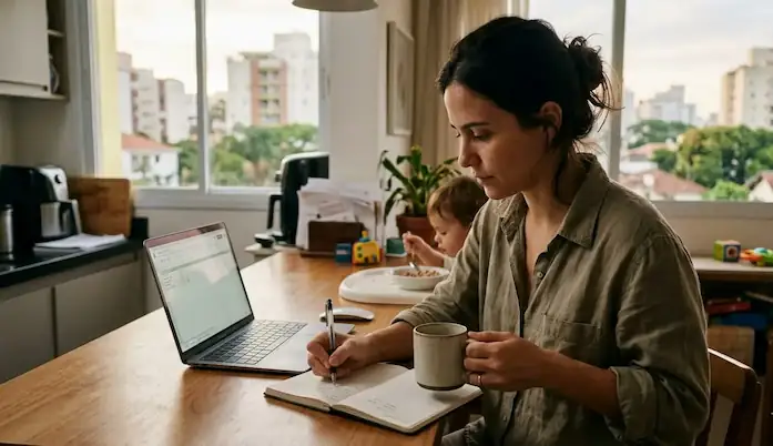 Mãe, casa e trabalho: O desafio real