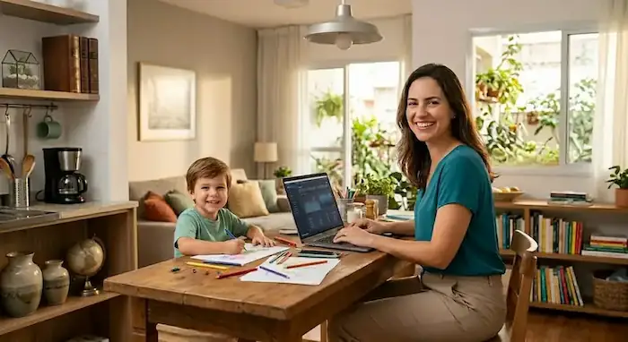 Renda Extra e Trabalho em Casa: Mais tempo com os filhos