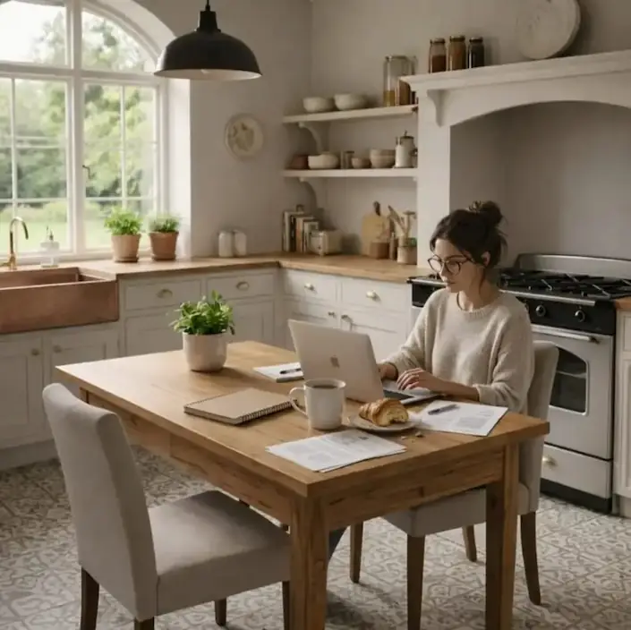 ​Entre o notebook aberto e os farelos de pão